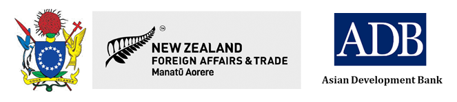 Cook Islands Government, New Zealand Foreign Affairs & Trade, and Asian Development Bank logos